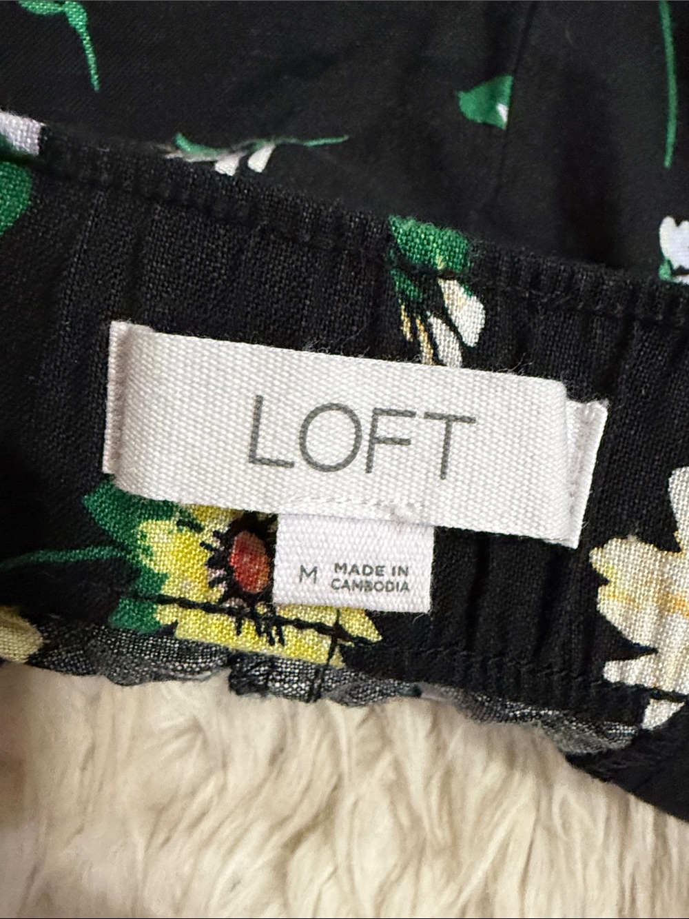LOFT Linen Tie Waist Fluid Wide Leg Crop Pants in Garden Size Medium - Picture 8 of 10